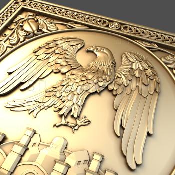 3D model Panel with an eagle (STL)